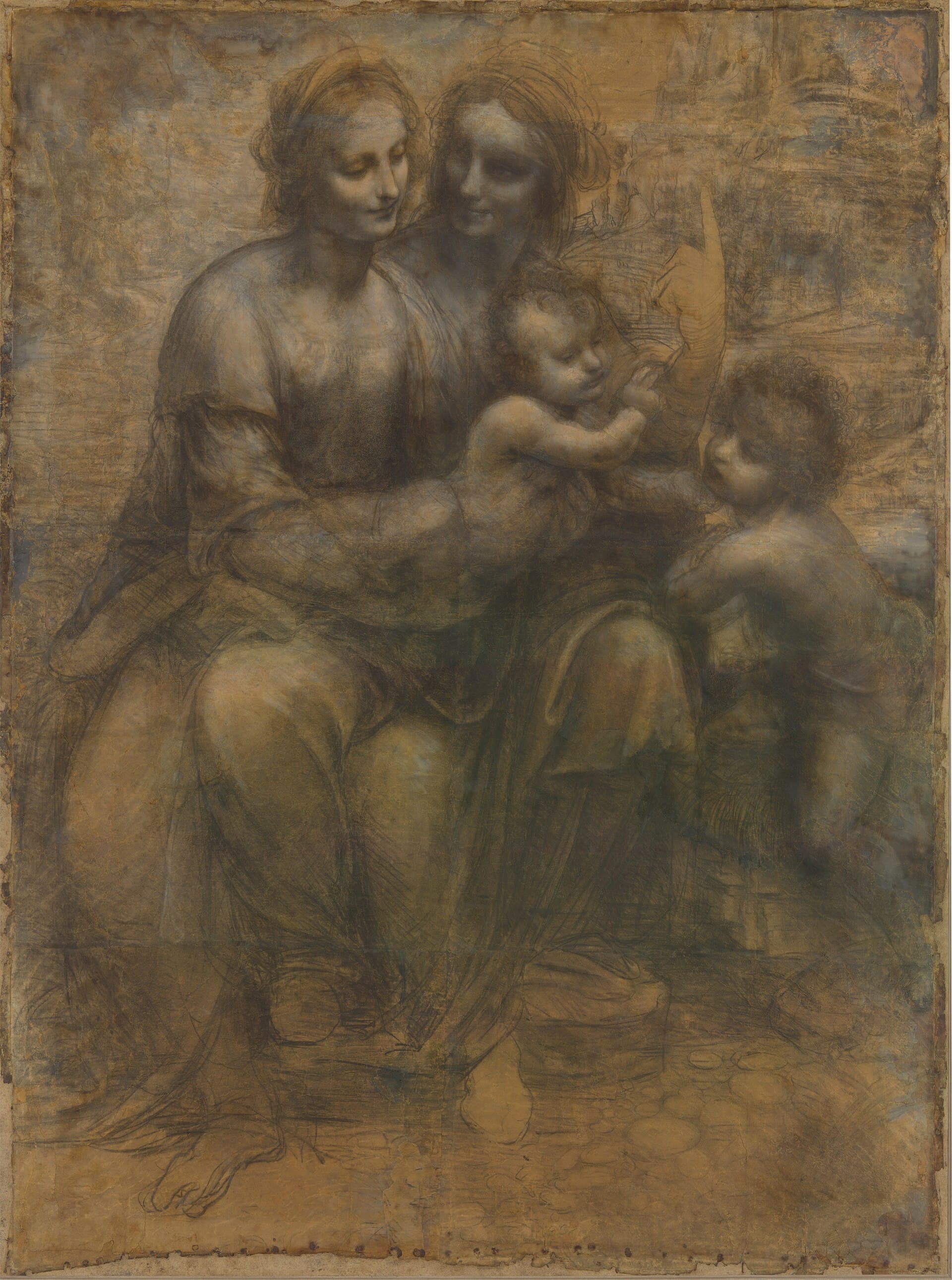 The Virgin and Child with Saint Anne and Saint John the Baptist (The Burlington House Cartoon)